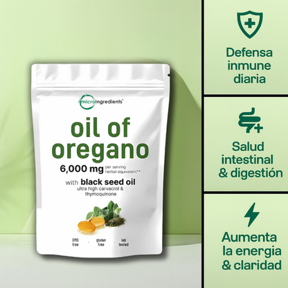 Aceite de orégano con aceite de semilla negra